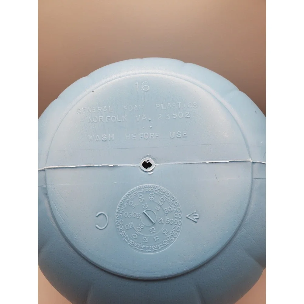 General Foam Plastics Blow Mold Blue Pumpkin Candy Bucket Pail Halloween